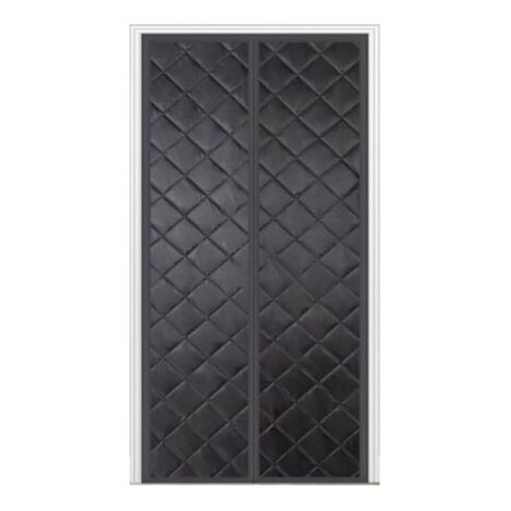 Magnetischer Isolier-Türvorhang, Kälteschutz, Lichtblockierung, Schallisolierung, 105 x 210 cm (Schwarz)