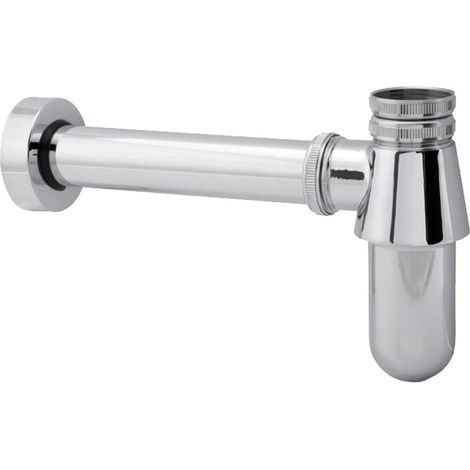 Deva 1 1/4 Inch Bottle Trap with Wall Extension - Chrome (1/2)