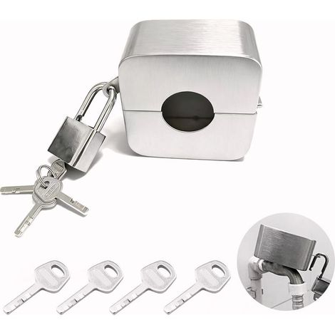 Cache-Robinet Extérieur avec Serrure en Acier Inoxydable 304 - Protection contre l'Utilisation Non Autorisée et le Vol d'Eau (1/4)