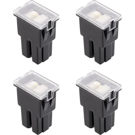 4 Pièces Terminal Femelle Fusible Case 32V 80A à Cartouche Push Fit pour Remplacer dans Les Automobiles et Les Camions (Noir)-DOU