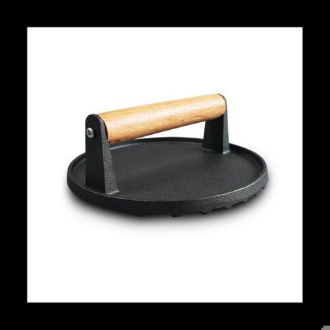 Presse À Hamburger - Presse À Bacon En Fonte Grise - Pour Plaque Chauffante Et Grill - 1 Pièce (1/5)