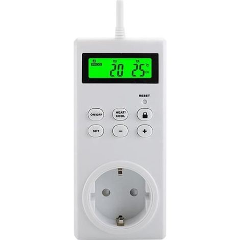 Thermostat Programmable sans fil prise de chauffage et de refroidissement avec verrou de sécurité ré objet decoratif WJP11213