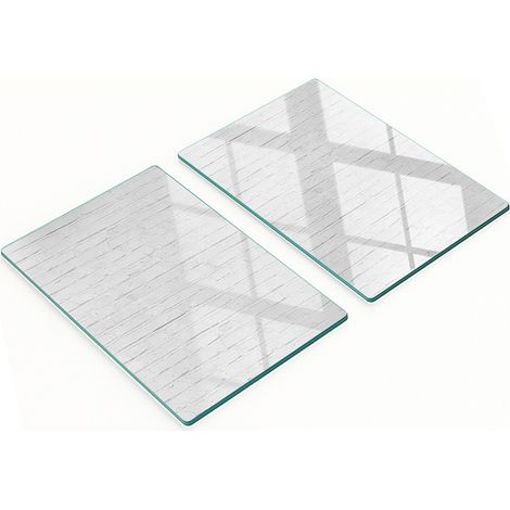 Taglieri da cucina in vetro con grafica effetto muro di mattoni, 2x40x52 cm (1/5)