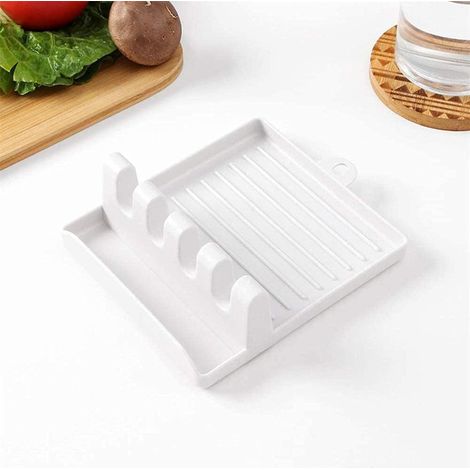 MINKUROW Portautensili Da Cucina Con Gocciolatoio Design Da Appendere Resistente Al Calore Senza Bpa Poggiamestolo E Supporto Per Piano Cottura Portautensili Da Cucina Per Cucchiai Mestoli Pinze (1/5)