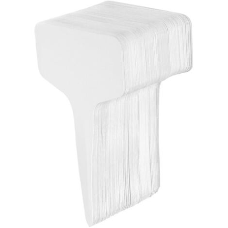 Étiquettes de jardin étanches Étiquettes de jardin en plastique Signes de plantes Étiquettes en forme de T Étiquettes de plantes Étiquette pour semences Blanc 100 pièces
