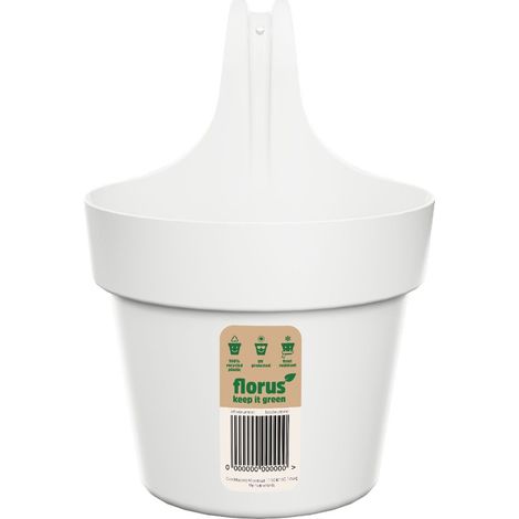 Florus Paris Balcony Hanger Single - Blanc - L 18 x B 27.3 x H 25 cm - Balcon - 100% recyclé