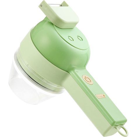Tritatutto elettrico senza fili 5 in 1 per aglio, macina carne e verdure, ricaricabile tramite USB, batteria al litio da 1200 mAh, con contenitore di cottura da 200 ml. (1/4)