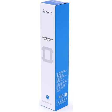 ECOVACS CHIFFON DE NETTOYAGE POUR WINBOT W2S, W2S OMNI, LOT DE 2, ACCESSOIRE OFFICIEL W-CC02-0014