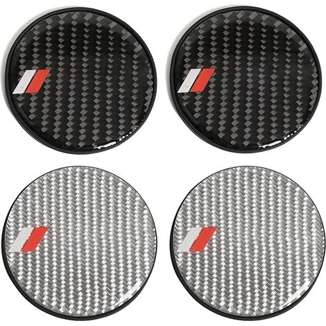Car modification supplies, carbon fiber car cup holders, anti-slip mats, protective pads, epoxy resin cup mats - TR with label (pair pack) (1/4)