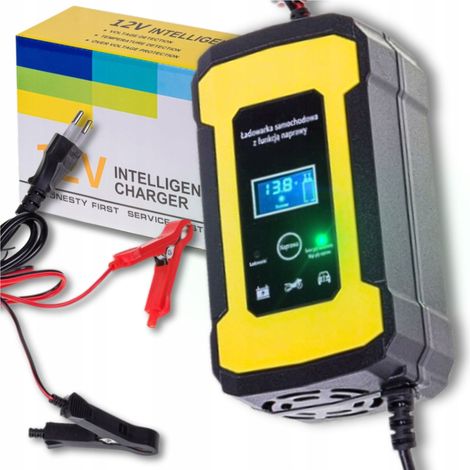 Automatisches Batterieladegerät mit LCD-Reparaturfunktion, 12 V, 6 A