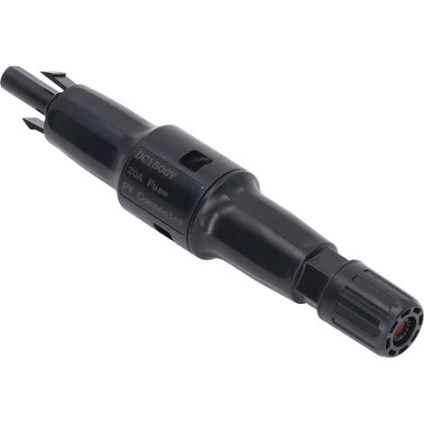 Connecteur fusible photovoltaïque 1500 V, étanche IP68, avec diode et câble mâle 20 A (1/5)