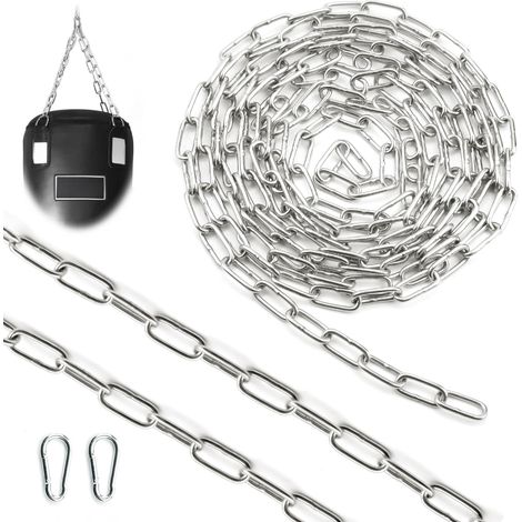 Chaine Acier Inoxydable 304 Chaine 5M 2 mm Chainette Metal avec Maillons Soudés pour Chaine Chien Hamac Clôture Chaine de Levage Chaine Antivol Chaine de Pluie (1/5)