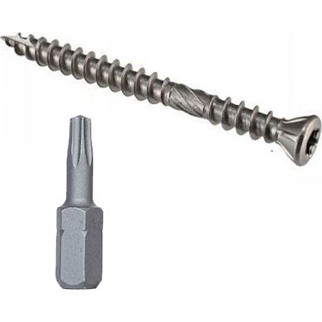 Vis de terrasse NORFIX A2 inox 5 x 40 mm Torx 25 200 pièces