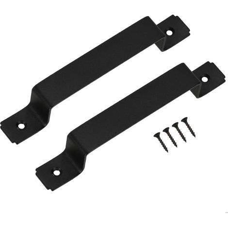KOTARBAU® Lot de 2 Poignée de Meuble - Poignée Porte Coulissante 195 mm - Poignée de Tiroir - Poignée d’armoire - Poignee de Meuble Cuisine - Acier avec Revêtement par Poudre - Noir (1/4)