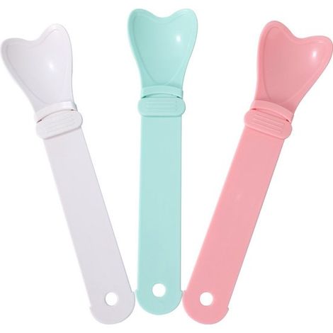 Lot de 3 cuillères à friandises pour chat - Distributeur de nourriture - Cuillère à friandises pour Cat - Pour presser la purée et les Snacks - Cuillère à friandises pour Animaux domestiques - Blanc, (1/5)