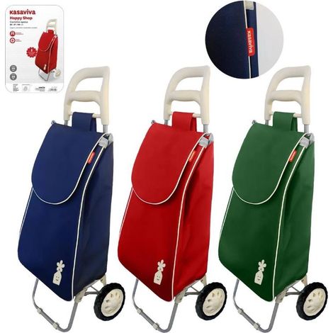 1 Pezzo Carrello Spesa Happy Shop 2 Ruote 3 Colori