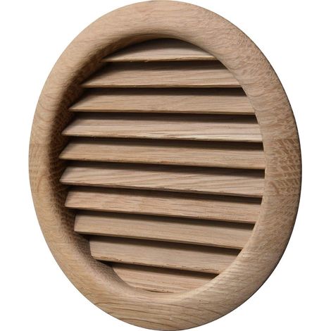 La Ventilazione LGRS125Q Griglia di Ventilazione tonda in legno quercia, da incasso. Diametro 140 mm (1/4)
