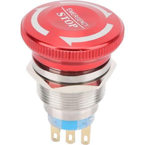 Interrupteur A Bouton-Poussoir - Arrêt Durgence Etanche IP65 - Tete De Champignon Autobloquante - 22 Mm - 6 Broches (1/5)
