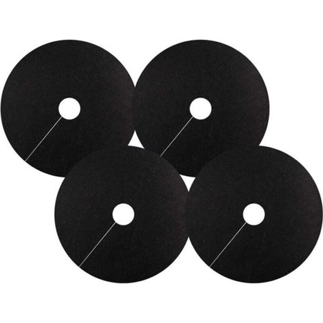Black weed control fabric, outer diameter 42 cm, inner diameter 5 cm, 4 breathable and moisture-retaining planters. (1/5)