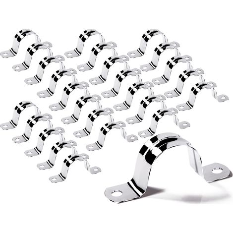 32MM Bride de Fixation 25 Pièces Collier de Serrage Tuyau 304 Acier Inoxydable U Pour Tube (1/5)