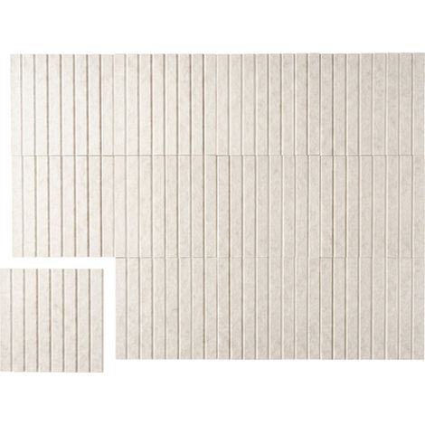 Levede Felt Notice Board 12PCS Wall Tiles Pin Board Self Adhesive Beige 30x30cm (1/5)