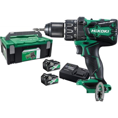Hikoki – Perceuse-visseuse 36V 138Nm – Multi Volt avec 2 batteries 2.0Ah – Mandrin 13mm pour perçage bois dur et métal – Coffret avec chargeur ventilé (1/5)