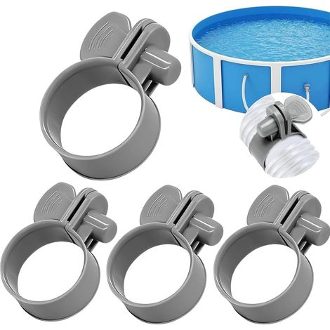 Lot de 4 colliers de serrage en plastique de 1 1/4 po – Sécurisez vos raccords de piscine – Compatibles avec Summer Escape, Intex et Coleman – Colliers pour une étanchéité parfaite (1/5)