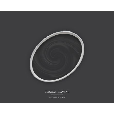 Wandfarbe Schwarz matt The Color Kitchen Casual Caviar Exklusive Innendispersion Hohe Deckkraft 5 Liter (1/5)