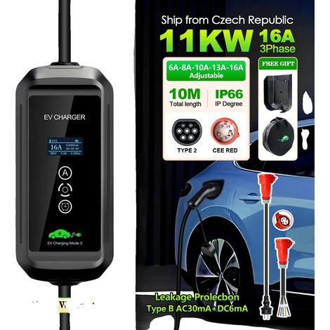 Chargeur EV Portable, Fonction Minuteur, Haute Puissance de Sortie, Type2 (1/5)