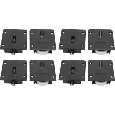 4 pares de ruedas para muebles, para armario, ropero, polea para puerta corredera (1/5)