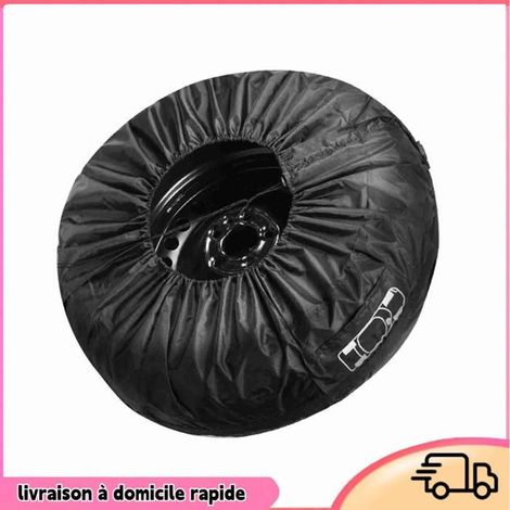 Housse pour pneu - DILWE - Couverture de pneu de secours - Polyester 190T - Taille L - 4 pièces (1/4)