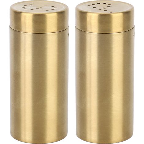 2 pots en acier inoxydable pour épices, sel et sucre, bocal de condiments de cuisine, lot de 2 (1/5)