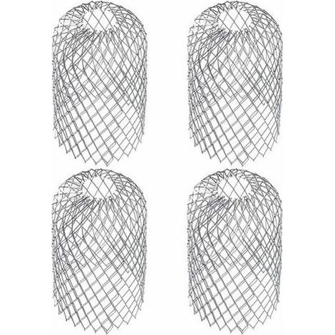 Ulisem 4 Pièces Crapaudines pour Gouttière D’Environ Filtres De Gouttière Grille Grillage Stop Feuille Crapaudine Crépine Pare Feuille Cache Gouttière Acier Inoxydable 6,69 X 3,15 Pouces (1/5)