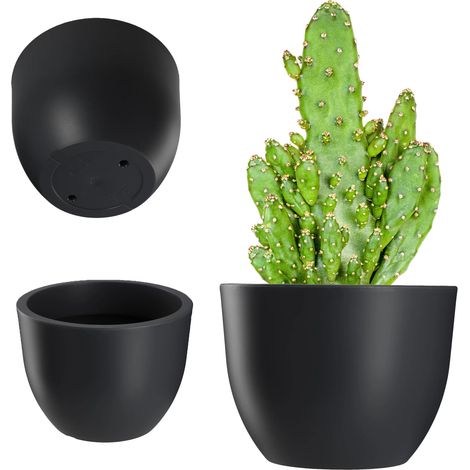 Pot de fleurs, Plastique léger, Diamètre 30 cm, Convient pour une utilisation intérieure et extérieure, Design rond élégant, Accueille de grandes plantes (1/5)