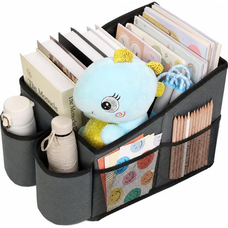Organisateur Voiture, Pliable Organisateur de Siège Auto pour Siège Avant et Arrière Boîte de Rangement avec Porte-gobelets pour Jouets, Collations, Livres, Accesoire pour Voiture (1/5)