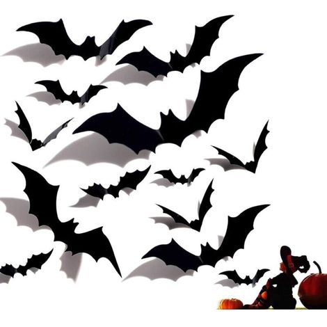 L&39ensemble de décoration d&39Halloween contient 72 chauves-souris de 4 tailles différentes pour répondre à divers besoins de décoration. Les chauves-souris d&39Halloween peuvent être attachées aux a