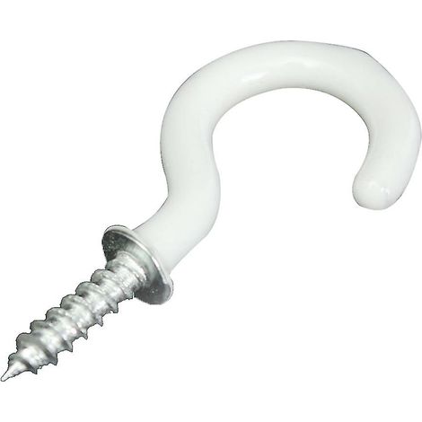 20 crochets à vis en acier inoxydable revêtus de PVC, anneau, support pour plantes, bijoux, barres alimentaires, outil (1/5)