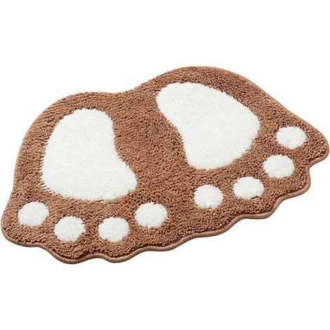 Rutschfeste Badematte, schnell trocknend, wasserabsorbierend, für Schlafzimmer, Küche, Flur, Eingang, Baumwolle, Kaffee, Größe M (60 x 40 cm) (1/5)