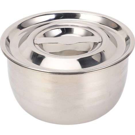 Bol Mélange Inox 304 avec Couvercle Multifonction Nettoyage Facile – Container Assaisonnement Lard Huile Cuisine (1/5)
