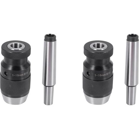 2X Mandrin Sans Clé 1-16Mm B18 + MT3 Arbre CôNe Morse DIN228A (1/5)
