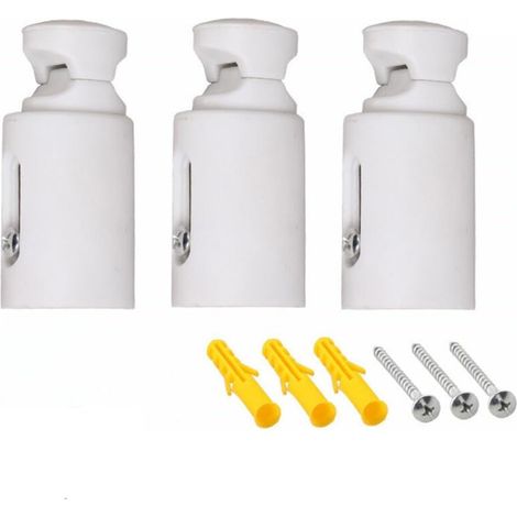 Lot de 3 supports sèche-serviettes – Acier robuste – Réglable de 75 à 95 mm – Universel pour radiateurs droits et courbes