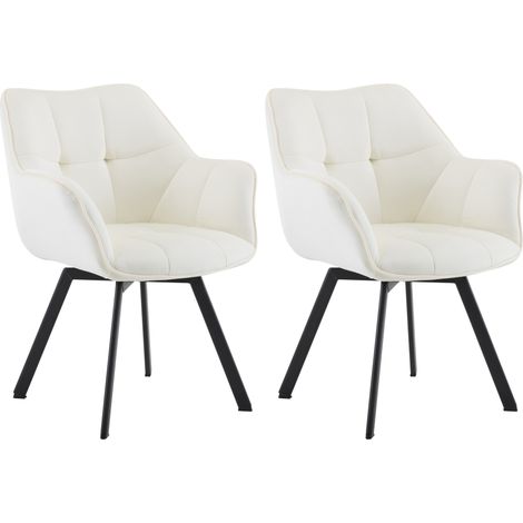2er Set Esszimmerstuhl Jordi Samt creme