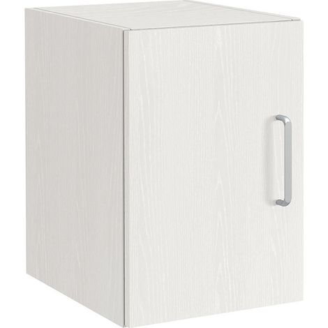 Elemento sopralzo da muro con 1 anta, mobile componibile "Level" 30 x h 43 cm -Olmo