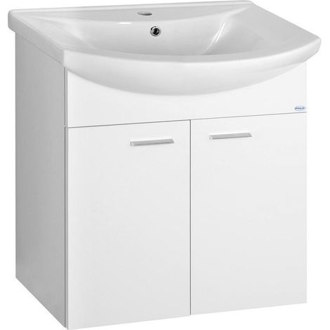 ZOJA Meuble sous-vasque 61,5x74x32,5cm, blanc, 2x porte (1/5)