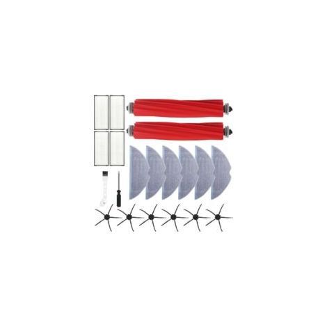 20 pezzi di ricambio per Roborock S7 T7S Plus G10 G10S Pro: 2 spazzole principali, 6 panni per la pulizia, 4 filtri, 6 spazzole laterali, 1 spazzola per la pulizia e 1 cacciavite. (1/5)