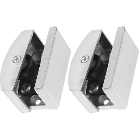 2 pièces guide de sol pour porte en verre, alliage d'aluminium (1/5)
