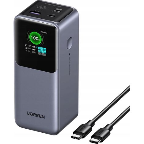 Ugreen 20000mah 130w Fast Charging Powerbank Litio Gris (1/5)