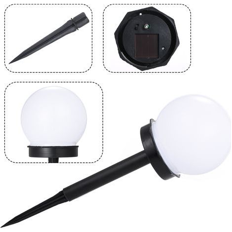 Ampoule LED à énergie solaire, imperméable, éclairage d'extérieur, panneau de rue, lumière blanche froide, 1 pièce (1/5)