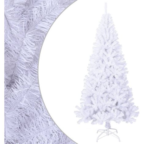 Arbre de Noël artificiel Sapin de Noël Décoration de Fête de Noël avec branches épaisses Blanc 210cm PVC ETJTE719746 (1/5)