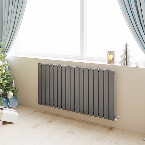 Acezanble Horizontal Flat Panel Radiator Central Heating Rad 600x1156mm Single Anthracite